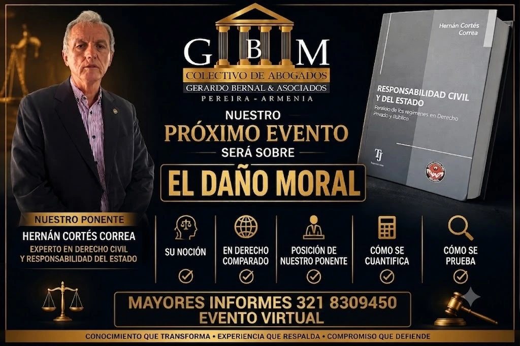 Nuestro Proximo Evento Virtual. Tasacion del daño moral, material , tasacion de perjuicios y analisis jurisprudencial terminando con derecho comparado.